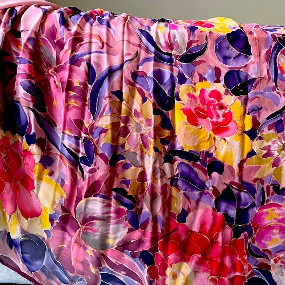 Traditional Asian Pink Saree Floral Design On Border Palloo Hijabi Friendly
